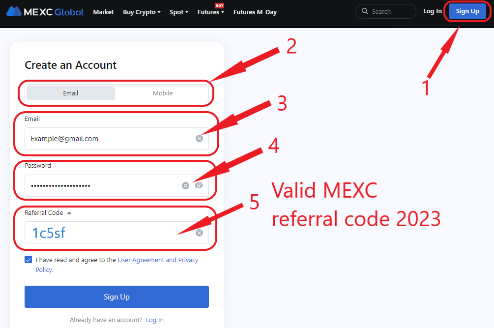 Valid MEXC referral code 2024