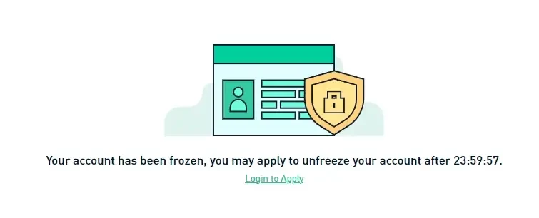 Account frozen
