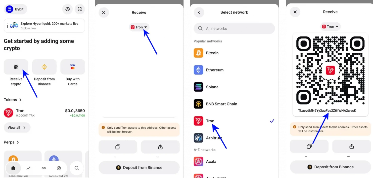 USDT deposit address