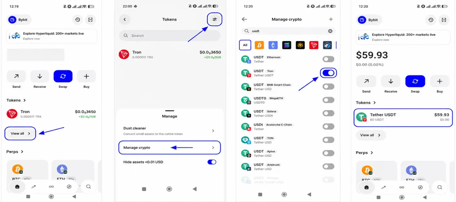 Enabling a received token