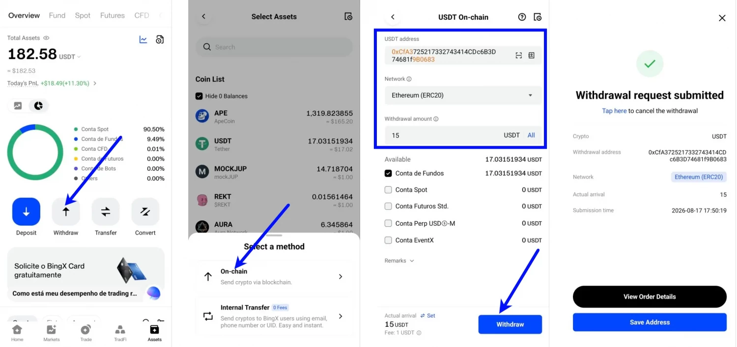 How to Transfer USDT From an Exchange