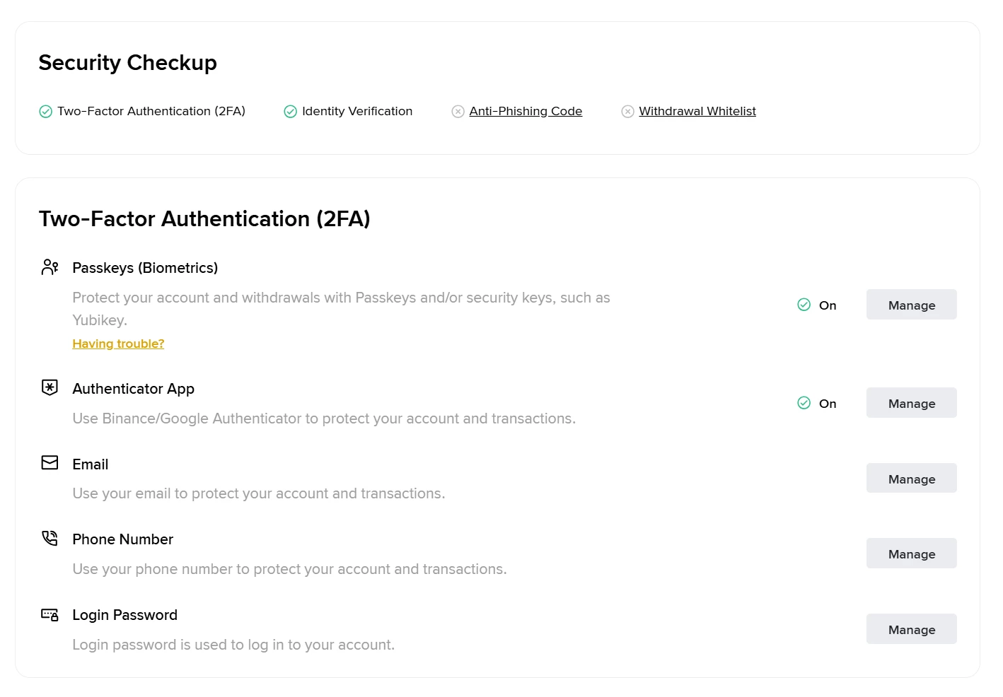 Binance entry active