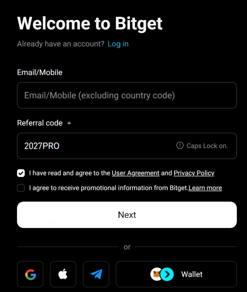 New Bitget Referral Code