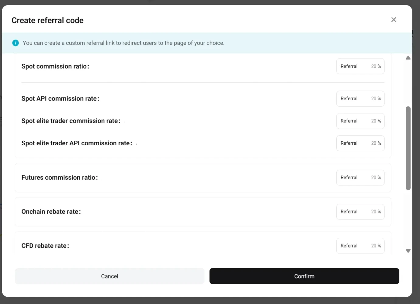 Create referral code