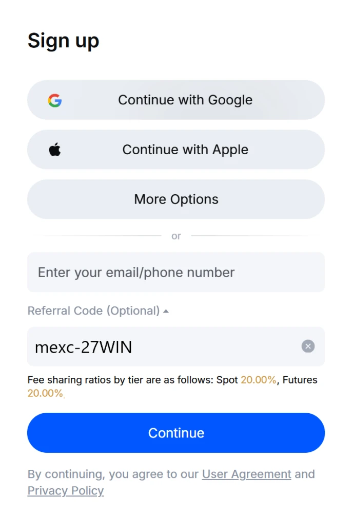 Referral Code MEXC